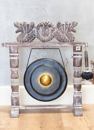Gong de Meditación Negro con Soporte (25 cm)