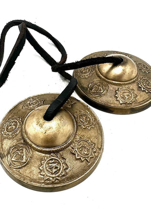 Tingsha Tibetana Siete Chakras (7 cm)