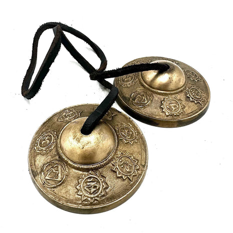 Tingsha Tibetana Siete Chakras (7 cm)