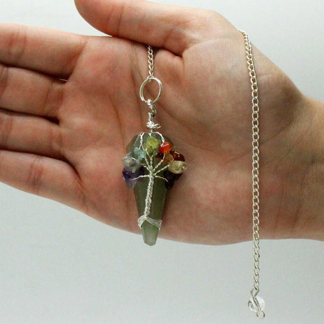 Imagen de Péndulo de Aventurina Siete Chakras - Lectura numerológica en In Your Path