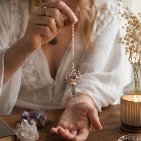 Imagen de Péndulo Estrella Merkaba de Amatista y Labradorita - Lectura numerológica en In Your Path