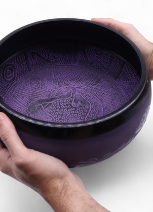 Cuenco Tibetano Purple Haze en Forma de Hongo (23 cm)