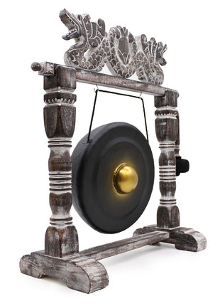 Gong de Meditación Negro con Soporte (25 cm)