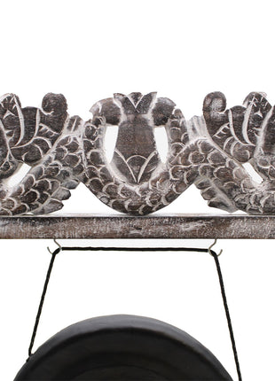 Gong de Meditación Negro con Soporte (25 cm)
