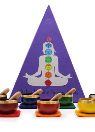 Set de Cuencos Tibetanos Pirámide de Chakras