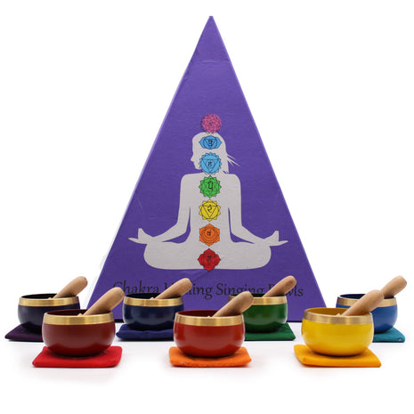 Set de Cuencos Tibetanos Pirámide de Chakras