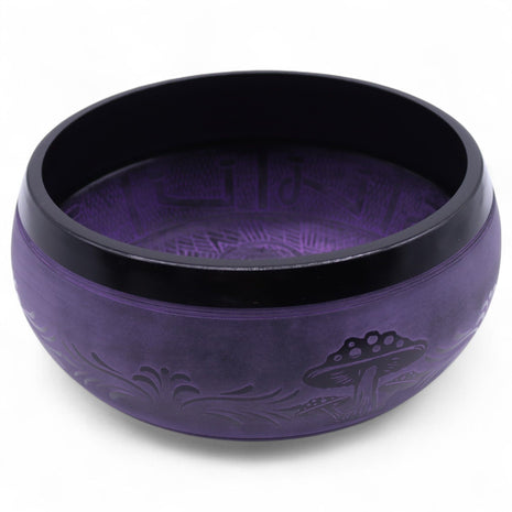 Cuenco Tibetano Purple Haze en Forma de Hongo (23 cm)