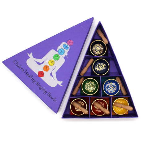 Set de Cuencos Tibetanos Pirámide de Chakras