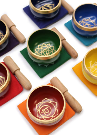 Set de Cuencos Tibetanos Pirámide de Chakras
