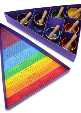 Set de Cuencos Tibetanos Pirámide de Chakras