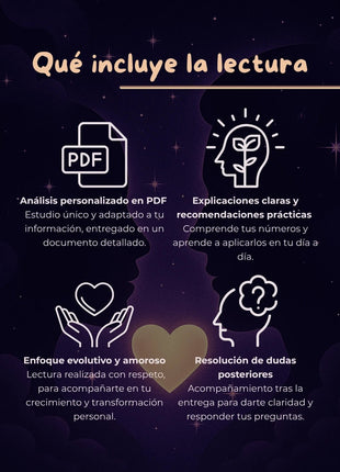 Qué incluye la lectura numerológica de pareja El propósito de nuestra unión con análisis personalizado en PDF
