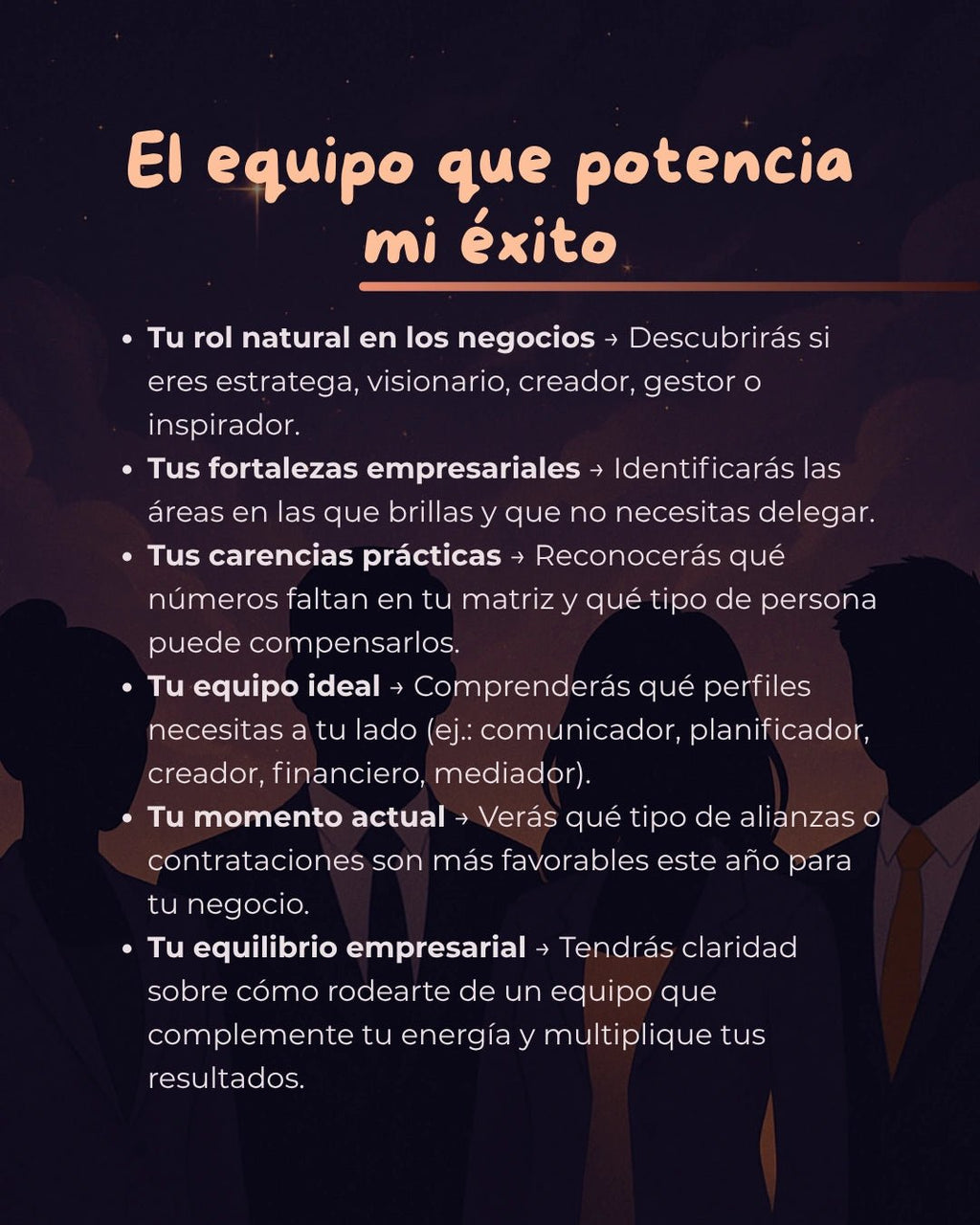Imagen de El equipo que potencia mi éxito - Lectura numerológica en In Your Path