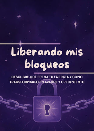 Portada de la lectura numerológica Liberando mis bloqueos para transformar frenos energéticos en crecimiento personal