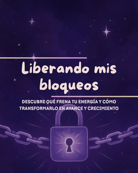 Portada de la lectura numerológica Liberando mis bloqueos para transformar frenos energéticos en crecimiento personal