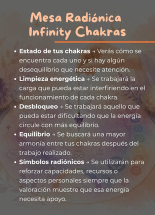 Imagen de Mesa Radiónica Infinity Chakras - Lectura numerológica en In Your Path