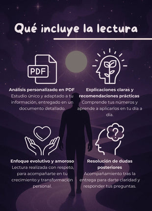 Qué incluye la lectura Mi Camino de Vida con análisis numerológico en PDF y acompañamiento personalizado