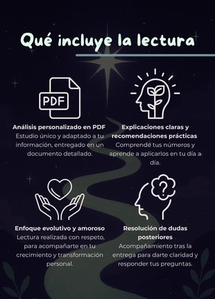Qué incluye la lectura de éxito profesional: informe numerológico en PDF y acompañamiento personalizado