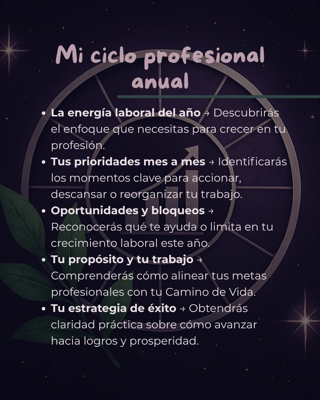 Imagen de Mi ciclo profesional anual - Lectura numerológica en In Your Path