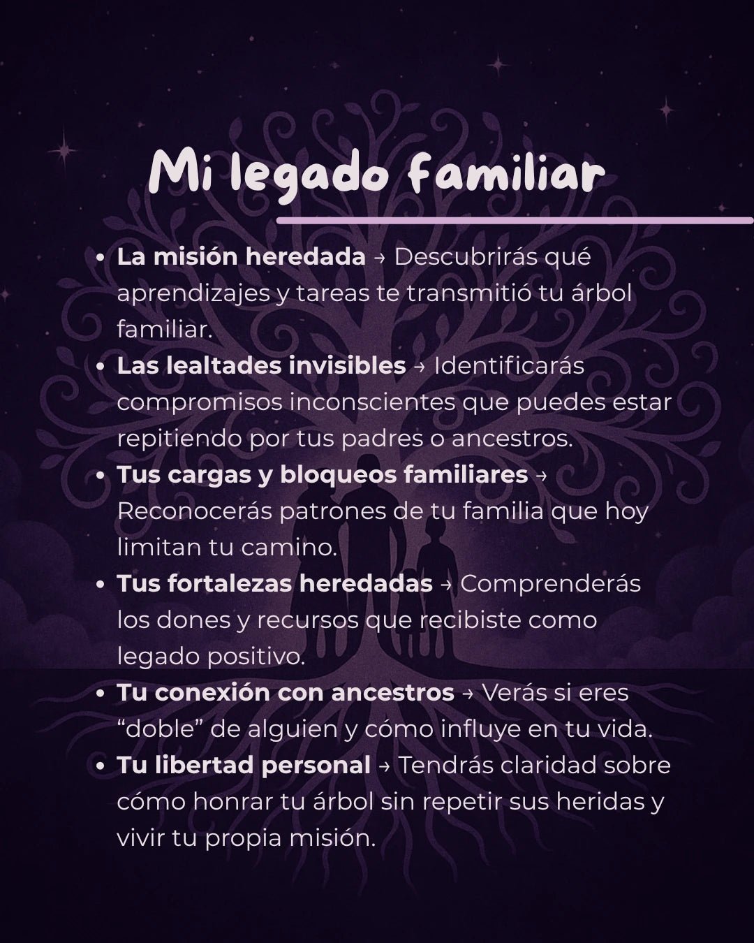 Imagen de Mi legado familiar - Lectura numerológica en In Your Path