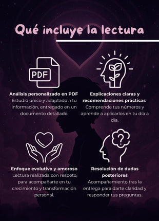 Qué incluye la lectura Mi Niño Interior con análisis numerológico personalizado en PDF