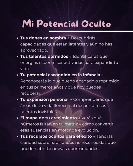 Imagen de Mi Potencial Oculto – Lectura Numerológica - Lectura numerológica en In Your Path