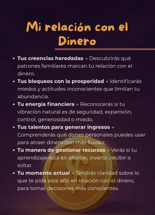 Qué incluye la lectura numerológica Mi relación con el dinero: creencias, bloqueos y energía financiera