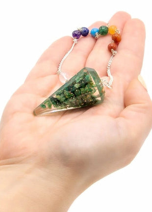 Imagen de Péndulo de Orgonita con Aventurina Verde Natural (20 g) - Lectura numerológica en In Your Path