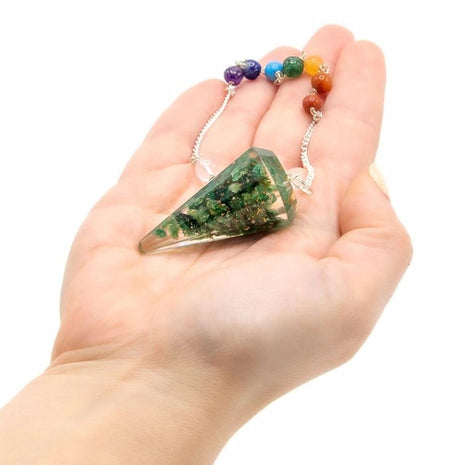Imagen de Péndulo de Orgonita con Aventurina Verde Natural (20 g) - Lectura numerológica en In Your Path