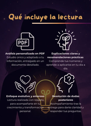 Qué incluye la lectura numerológica Mi misión profesional con informe en PDF y orientación vocacional