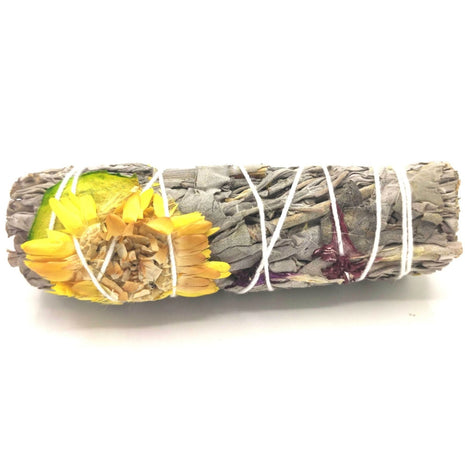 Atado de salvia y dalia natural para sahumar (10 cm)